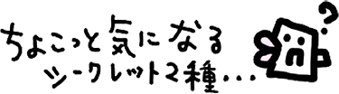 ちょこっと気になるシークレット2種…